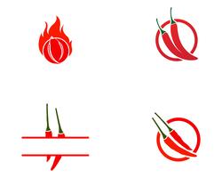 Logo e simbolo del modello di vettore di peperoncino