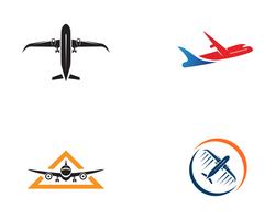 Aeromobile, aereo, etichetta del logo della compagnia aerea. Viaggio, viaggio aereo, simbolo dell&#39;aereo di linea. Illustrazione vettoriale