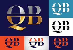 modello vettoriale di progettazione del logo qb lettera monogramma iniziale. design del logo della lettera qb