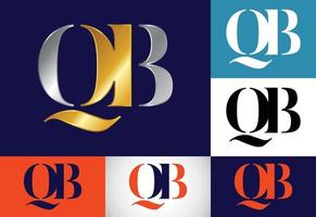 modello vettoriale di progettazione del logo qb lettera monogramma iniziale. design del logo della lettera qb