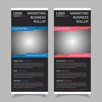 modello di progettazione banner roll up business professionale vettore