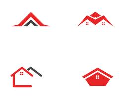 modello delle icone di simboli di logo delle costruzioni domestiche vettore