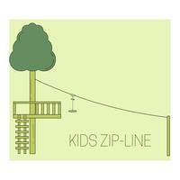 Linea zip per bambini vettore
