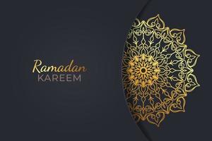 sfondo ramadam kareem con ornamenti mandala. vettore