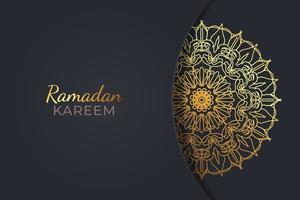 sfondo ramadam kareem con ornamenti mandala. vettore