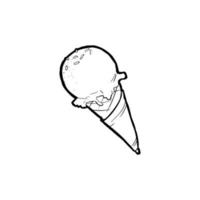 vettore di doodle di gelato disegnato a mano