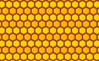 sfondo esagonale carino ape gialla vettore