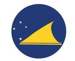 Tokelau bandiera nazionale oceania emblema icona illustrazione vettoriale elemento di design astratto