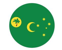 Cocos Islands bandiera nazionale oceania emblema icona illustrazione vettoriale elemento di design astratto