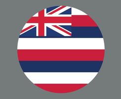 hawaii bandiera nazionale oceania emblema icona illustrazione vettoriale elemento di design astratto
