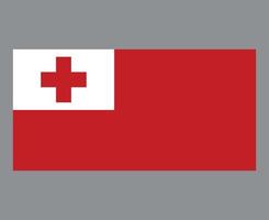 tonga bandiera nazionale oceania emblema simbolo icona illustrazione vettoriale elemento di design astratto
