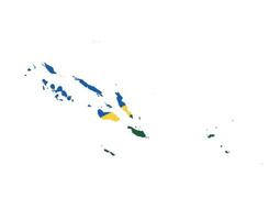 Isole Salomone bandiera nazionale oceania emblema mappa icona illustrazione vettoriale elemento di design astratto