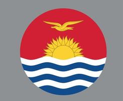 kiribati bandiera nazionale oceania emblema icona illustrazione vettoriale elemento di design astratto