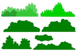 priorità bassa della siluetta del cespuglio verde di vettore