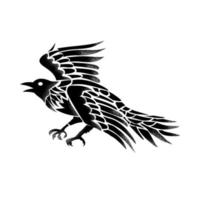 tatuaggio del lato volante del corvo