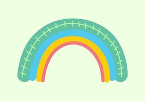 arcobaleno carino doodle disegnato a mano vettore