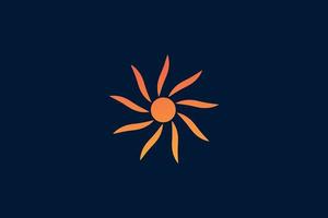 modello di progettazione logo sunburst vettore