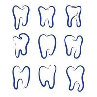 modello vettoriale del logo per la cura dei denti dei denti