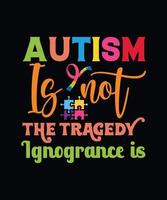 l'autismo non è la tragedia dell'ignoranza vettore