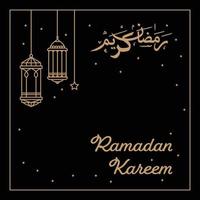 lanterne ramadan linea mono vettore