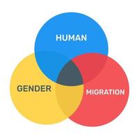 un'icona piatta di un grafico sovrapposto in un design modificabile vettore