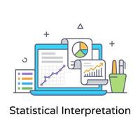 un'icona di interpretazione statistica vettore