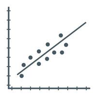 icona piatta del diagramma di funzione, design modificabile vettore