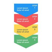 download vettoriale piatto di infografica etichette freccia