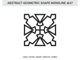 vettore libero di forma di linea lineart monolinea geometrica astratta