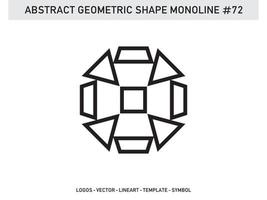 forma di vettore di linea lineart monolinea geometrica astratta libera