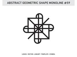 vettore libero astratto di forma geometrica monolinea