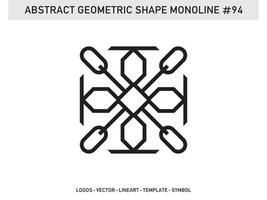 disegno vettoriale astratto monoline a forma di linea geometrica lineare gratuito
