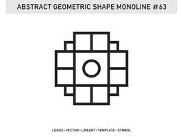 geometrica monolinea lineart linea forma astratta vettore libero