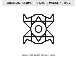 ornamento geometrico monoline forma astratta linea vettore libero