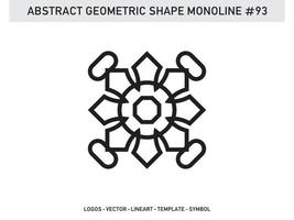 disegno vettoriale astratto monoline a forma di linea geometrica lineare gratuito