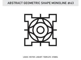 geometrica monolinea lineart linea forma astratta vettore libero