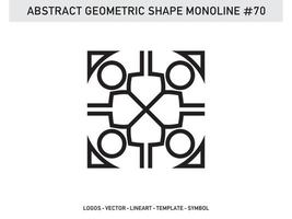 vettore libero di forma di linea lineart monolinea geometrica astratta