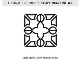 forma di vettore di linea lineart monolinea geometrica astratta libera