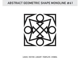 geometrica monolinea lineart linea forma astratta vettore libero