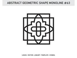 geometrica monolinea lineart linea forma astratta vettore libero