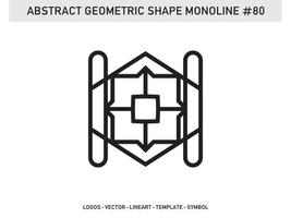 vettore libero di forma di linea lineart monolinea geometrica astratta