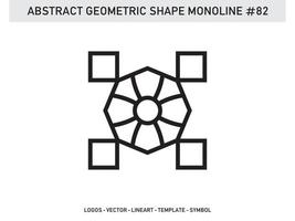 ornamento geometrico monoline forma astratta linea vettore libero