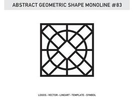 ornamento geometrico monoline forma astratta linea vettore libero