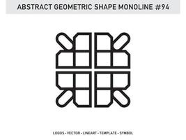 disegno vettoriale astratto monoline a forma di linea geometrica lineare gratuito