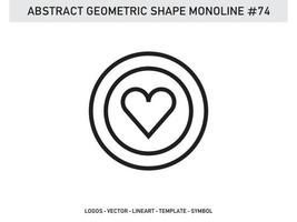 forma di vettore di linea lineart monolinea geometrica astratta libera