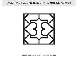 ornamento geometrico monoline forma astratta linea vettore libero