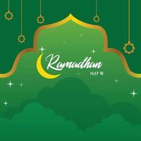 feed di instagram di sfondo ramadhan vettore