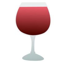 icona di bicchiere di vino rosso. vettore
