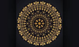 il design del mandala ornamentale di lusso è in oro. il disegno del modello mandala. vettore