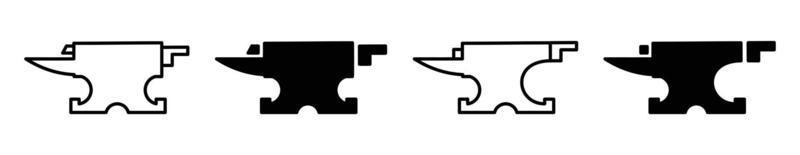 fabbro. fucina. modello di progettazione del logo dell'incudine e del martello, design semplice dell'incudine per l'illustrazione dell'icona vettoriale. fabbro, vettore del logo della fucina.